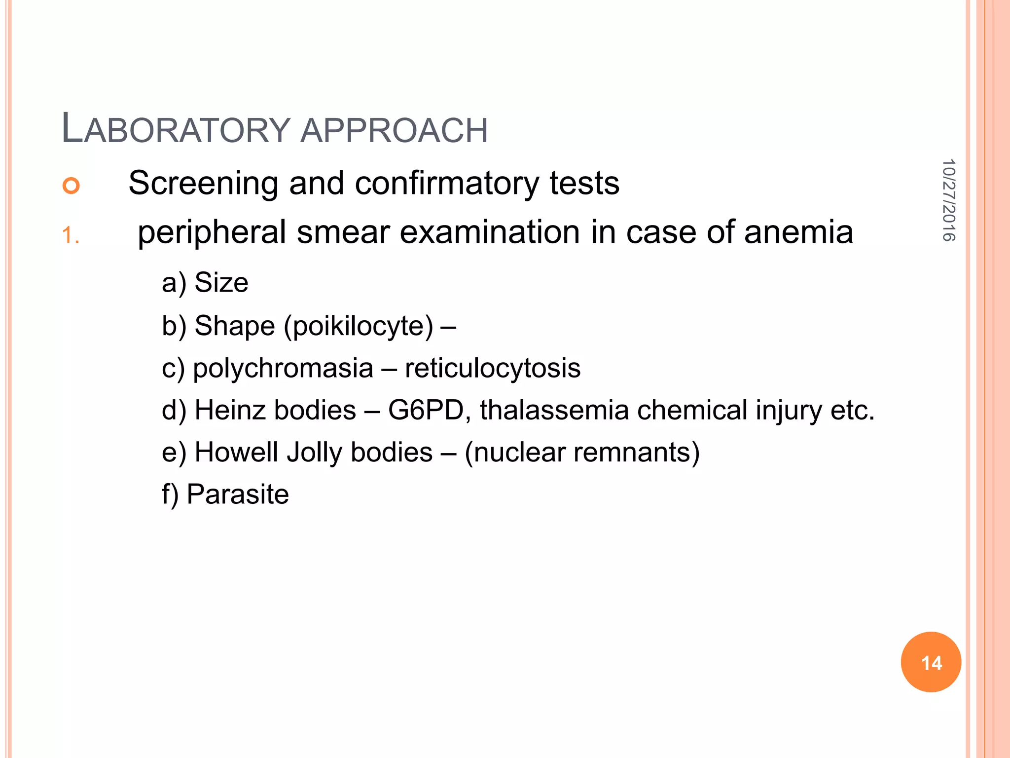 Approach to anemia and iron deficiency anemia | PPTX