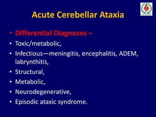 Approach to a Patient with Ataxia | PPTX