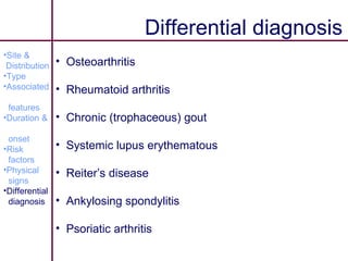Approach To A Patient With Polyarthritis | PPT