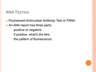 Approach to a patient with positive ana levels (2) | PPTX