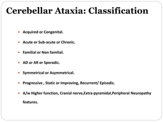 Approach to ataxia | PPTX