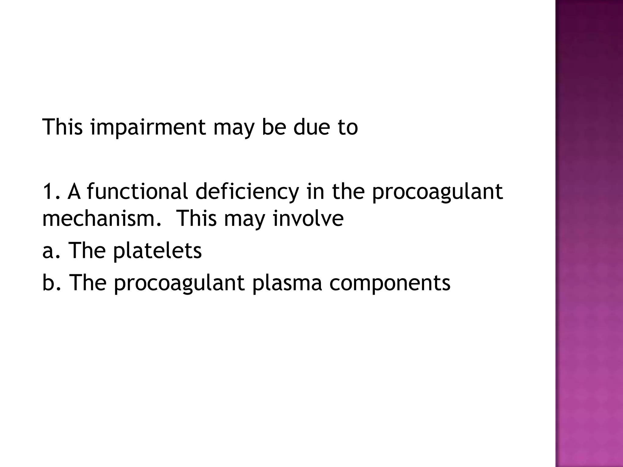 Approach to bleeding disorder (coagulation defects) in children | PPTX