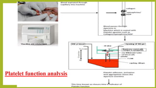 Platelet function analysis
 