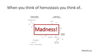 When you think of hemostasis you think of..
Wikipedia.org
Madness!
 