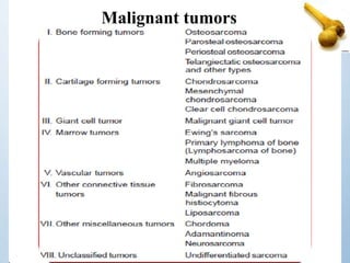 Malignant tumors
 