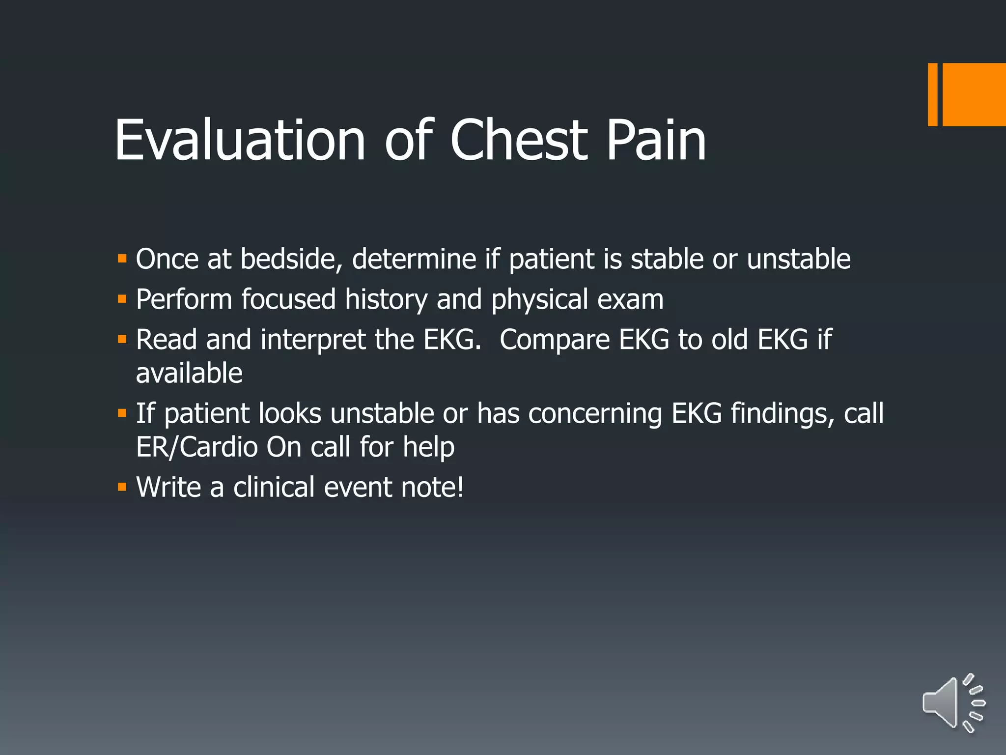 Approach to chest pain recording | PPSX