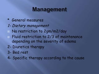 Approach to child with generalized edema | PPTX