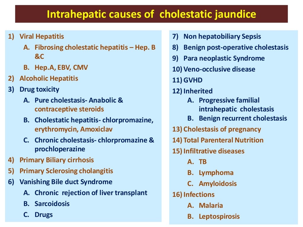 Approach to cholestatic jaundice