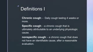 Approach to chronic cough in children | PDF