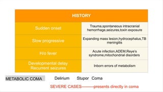 Approach to Coma In Children and diagnosis and management of Coma in ...