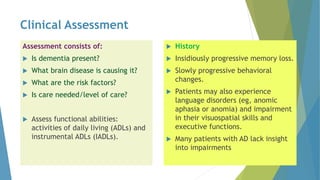 Approach to dementia and alzheimers s | PPTX