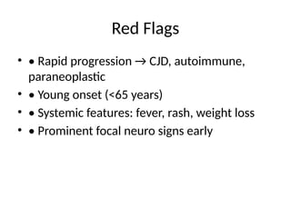 Cjd Rash Approach_to_Dementia_Neurology_with_Flowcharts.pptx