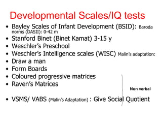 Bsid Test Approach to developmental_delay | PPT