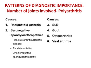 Approach to diagnosis of arthritis | PPT