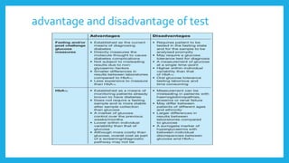 advantage and disadvantage of test
 