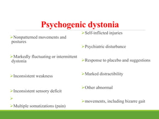 Approach to dystonia | PPTX