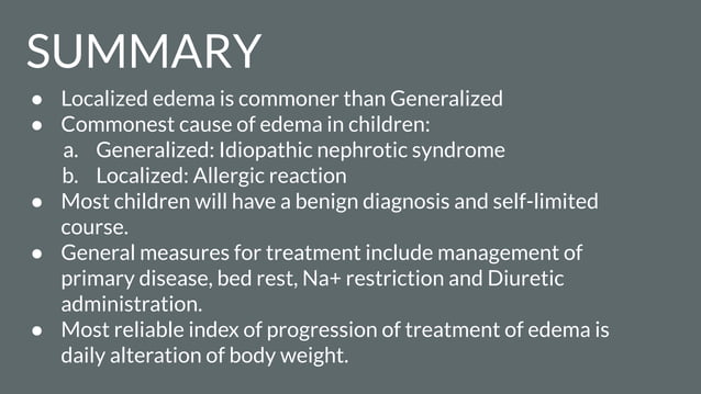Approach to Edema in Paediatrics. | PDF | Heart and Cardiovascular ...