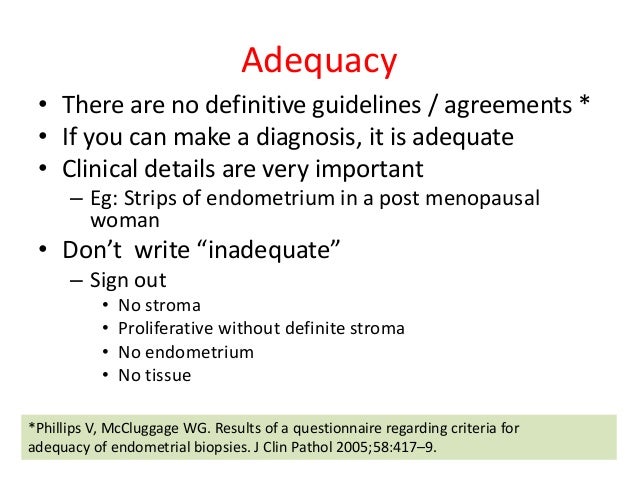 approach to endometrial biopsy biopsy report format