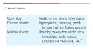 (D) Systemic disorders :
 