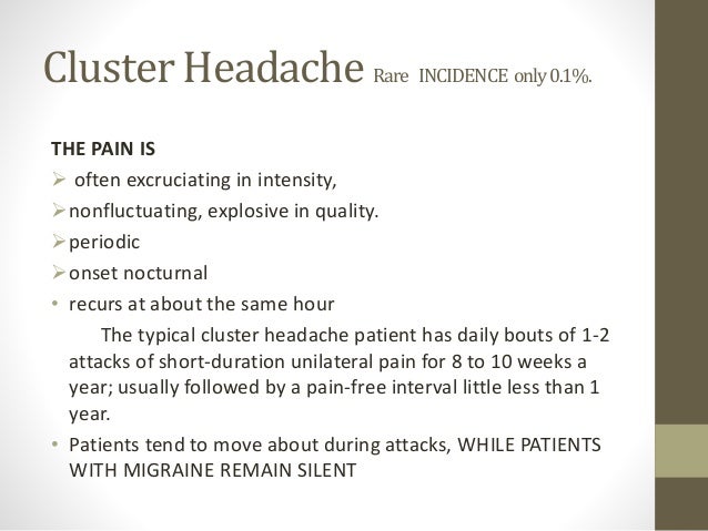 How do you cure cluster headaches?