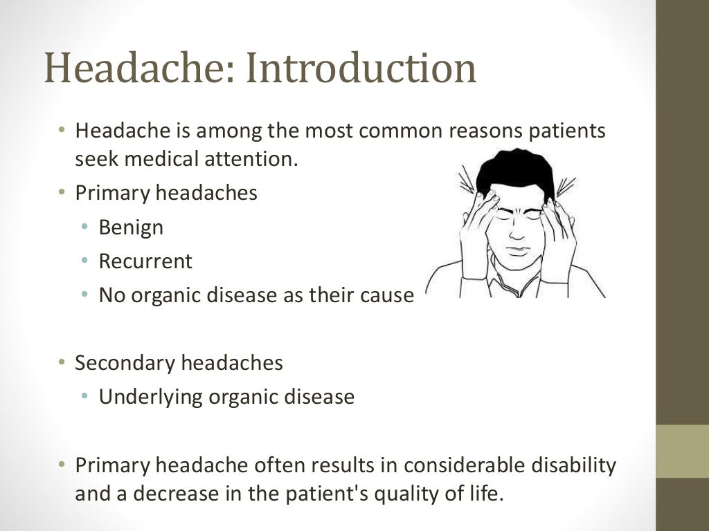 Approach to headache