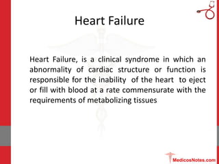 Approach to heart failure medicos notes-com