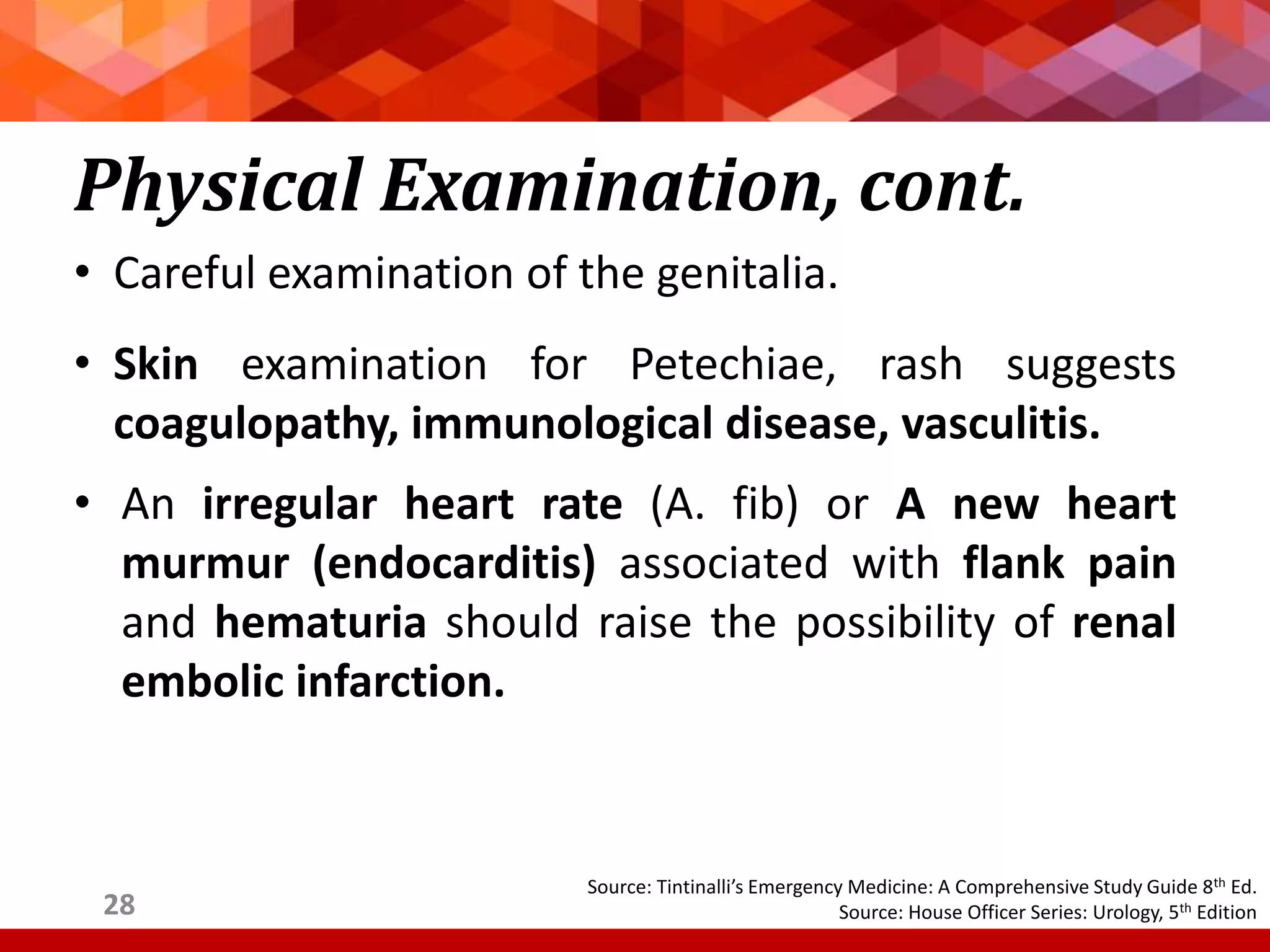 Embolic Rash Approach to hematuria | PPTX