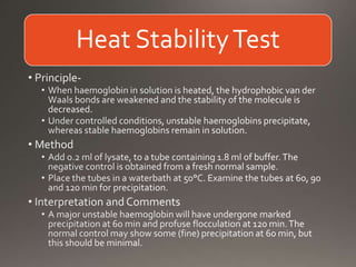 Heat StabilityTest
 