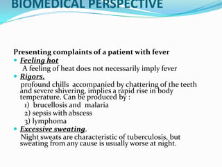 Approach to history taking in a patient with fever | PPTX