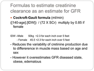 Cockroft Formule Approach to laboraratory diagnosis of acute and chronic renal failure ...