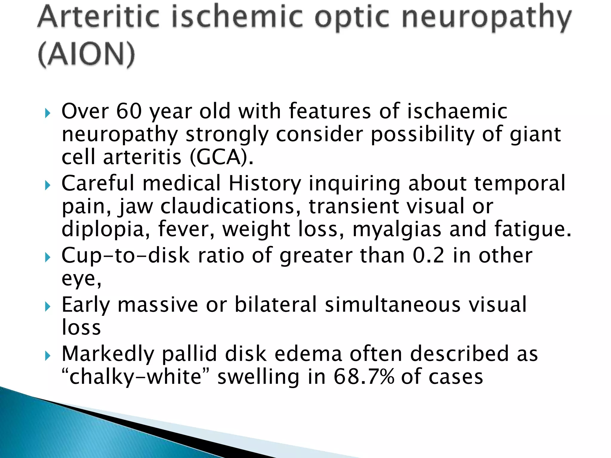 Approach to monocular blindness