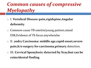 Approach to myelopathy | PPTX