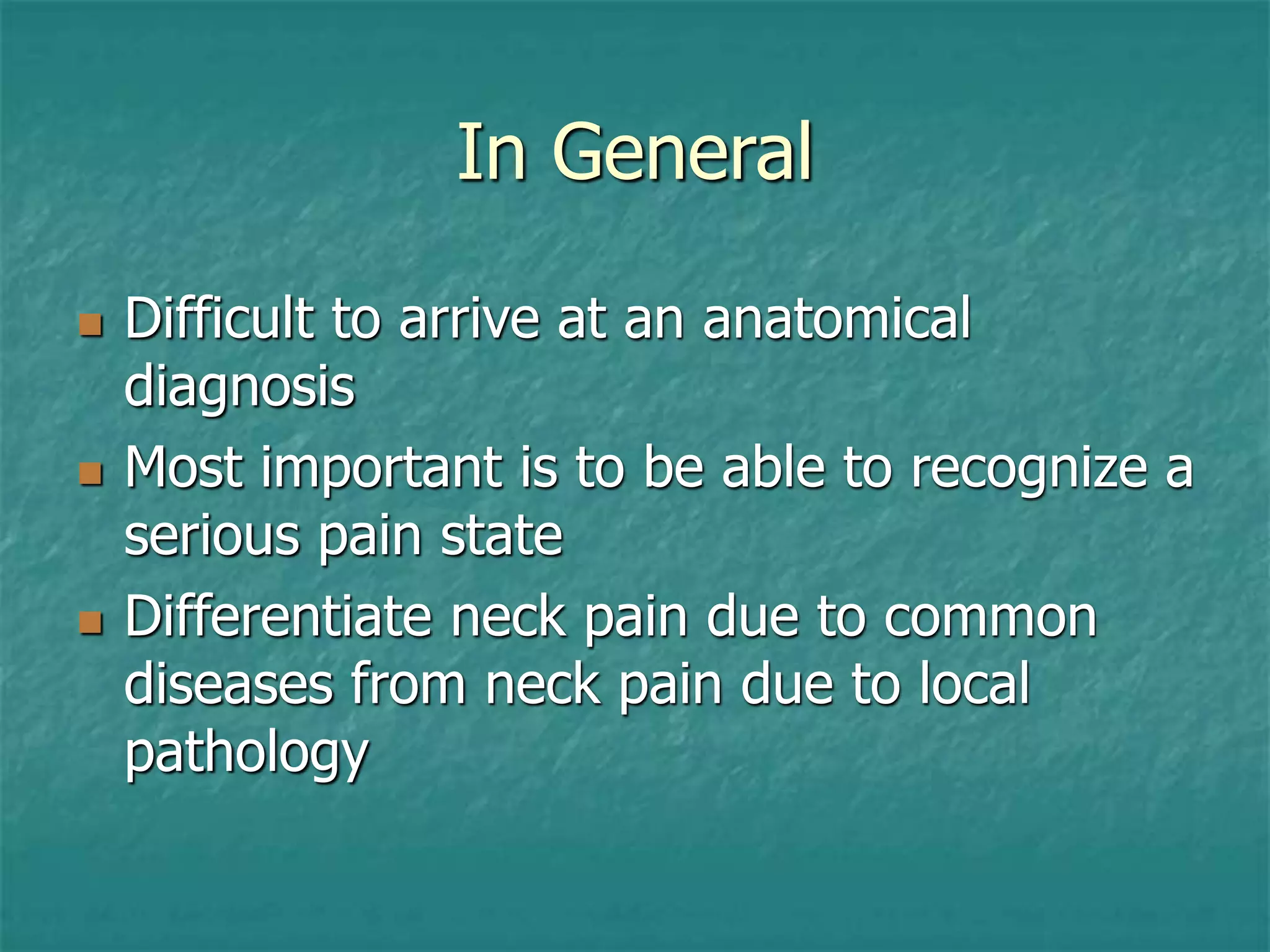 Approach to neck pain | PPT