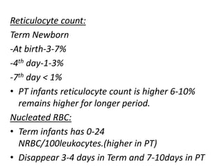 Approach to neonatal anemia | PPTX