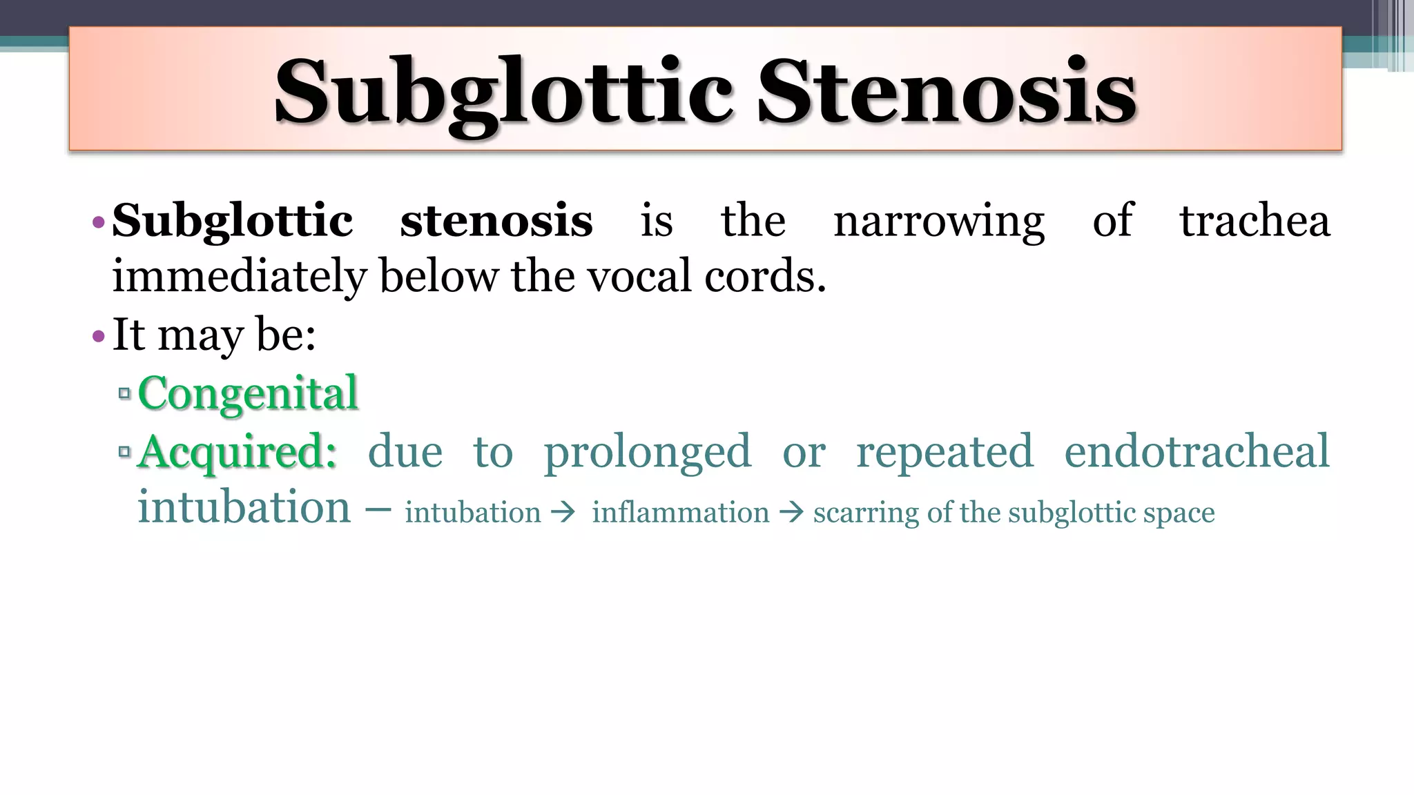 Approach to non-infectious Upper Airway Obstruction “Stridor” in ...