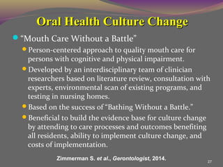 Approach to oral health for geriatricians apr 2019