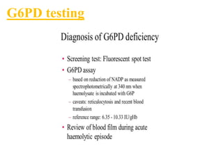 G6PD testing
 