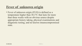 Approach to patient with fever. In depth | PPTX