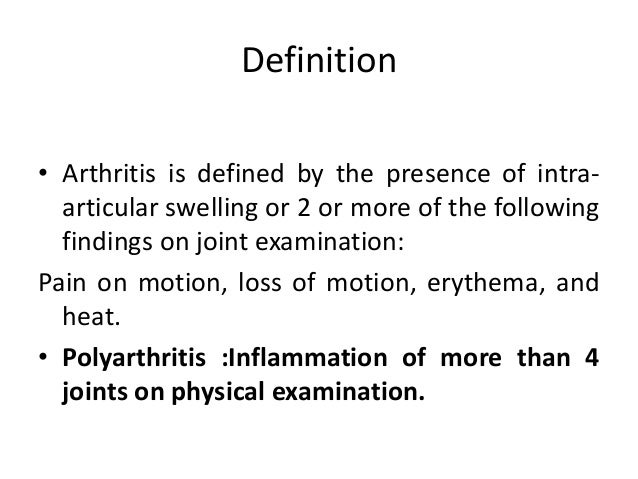 Approach to polyarthritis in children