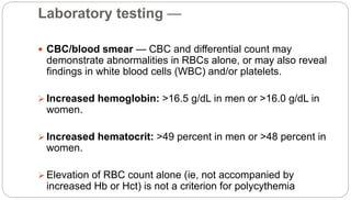 Approach to polycythemia dr bikal | PPTX