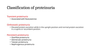 Proteinuria Classification Chart APPROACH__TO_PROTEINURIA__final.pptx obgyn | PPTX