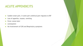 Approach to right iliac fossa(RIF) pain | PPTX