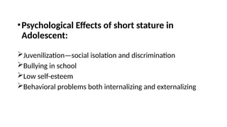 Short Height Problem APPROACH TO SHORT STATURE ppt high yield | PPTX