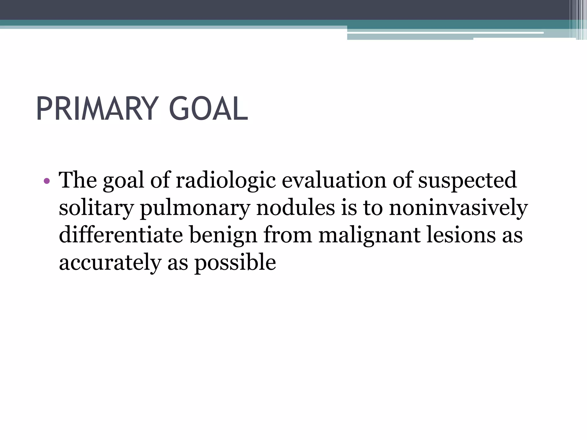 Approach to solitary pulmonary nodule | PPTX