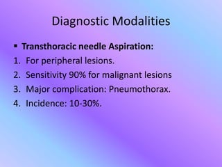 Approach to solitary pulmonary nodule | PPTX