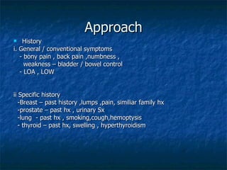 Approach To Spinal Metastasis | PPT