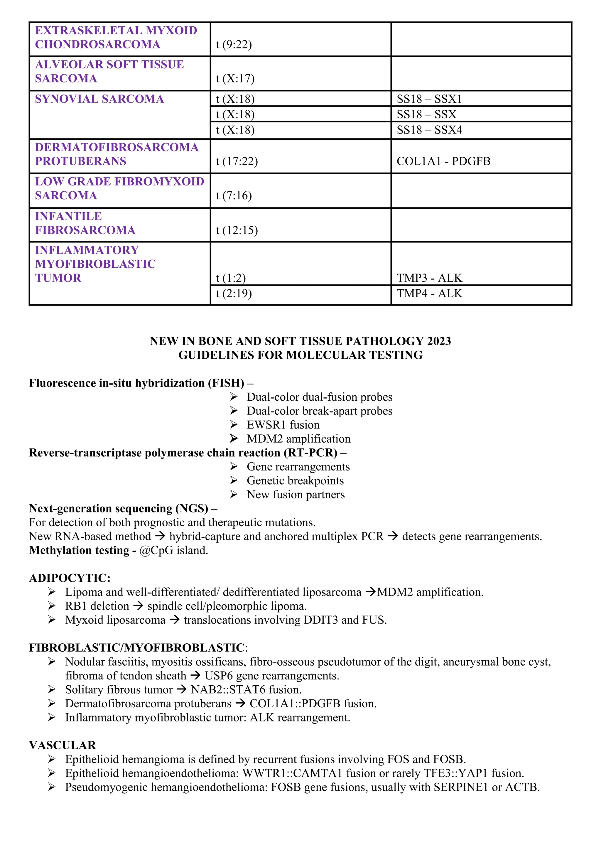 Approach to spindle cell tumors .docx | Free Download