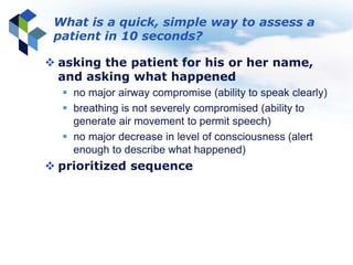 Approach to the emergency patient | PPTX