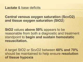 Scvo2 And Shock APPROACH TO TRAUMATIC SHOCK | PPTX