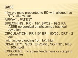 APPROACH TO TRAUMATIC SHOCK | PPTX